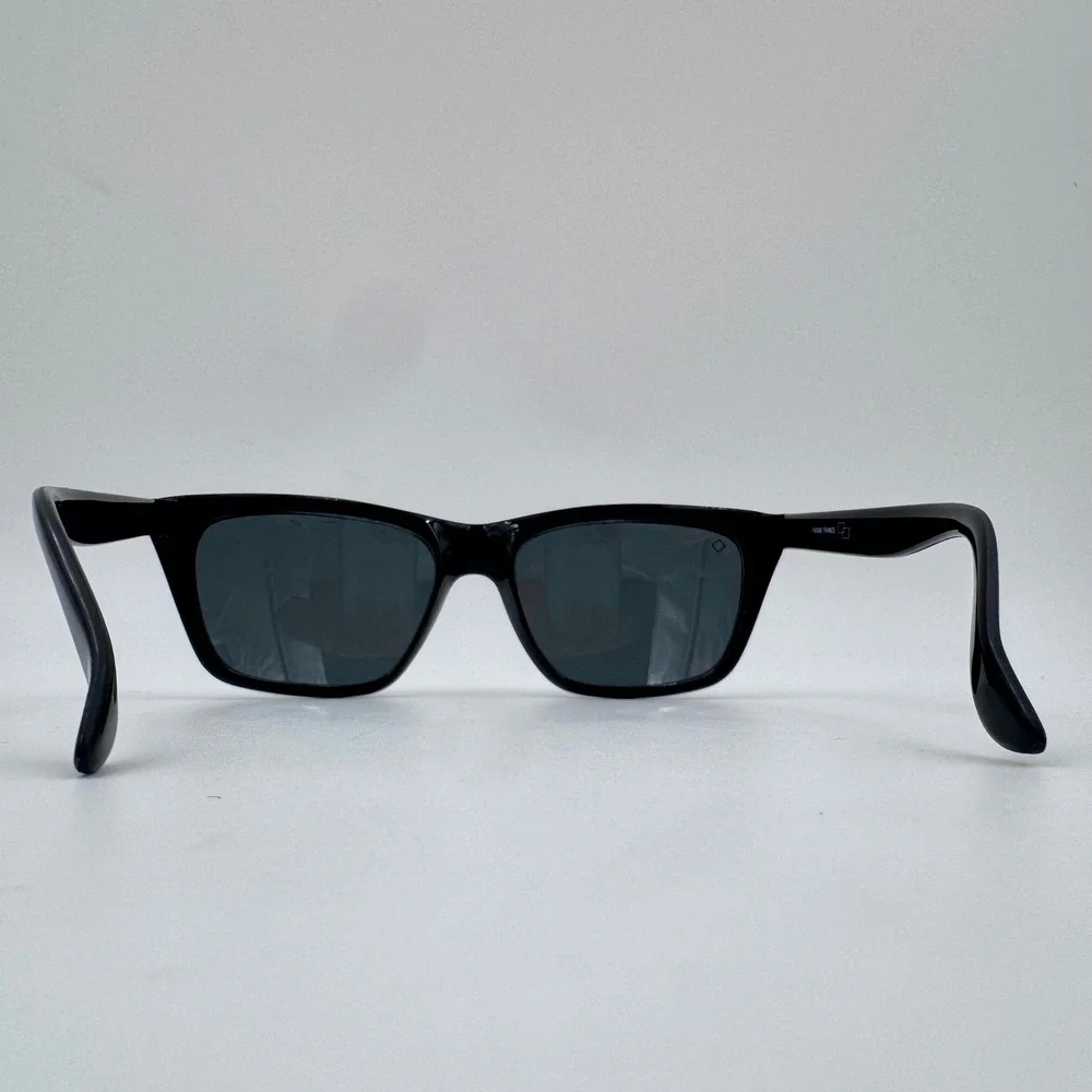 Vintage 60s/70s Black Diamond Sunglasses Frame France Black Wayfarer